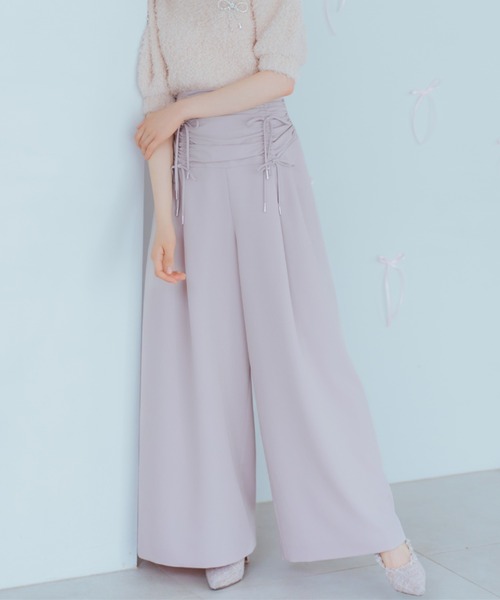 WILLSELECTION(ウィルセレクション)の「ドロスト風リボンワイドパンツ(その他パンツ・レディース・ネイビー/ピンク/チャコールグレー・SMALL/MEDIUM)」の6枚目の写真