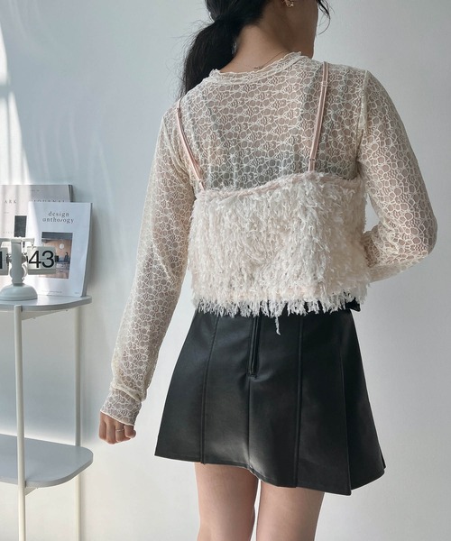 AS KNOW AS plus（アズノゥアズプラス）の「◇フェイクレザー ベルト付きプリーツミニスカート（スカート・レディース・ブラック系/ブラウン系・FREE）」の4枚目の写真