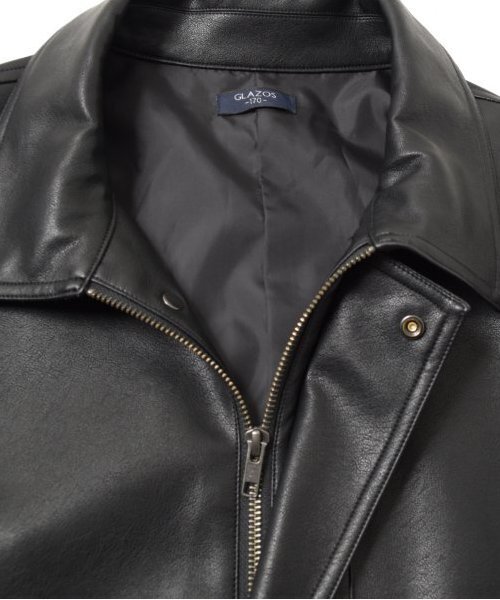 GLAZOS（グラソス）の「【大人向けサイズあり】合皮ブルゾン（ブルゾン・キッズ・ブラック・S/M/L/LL）」の7枚目の写真