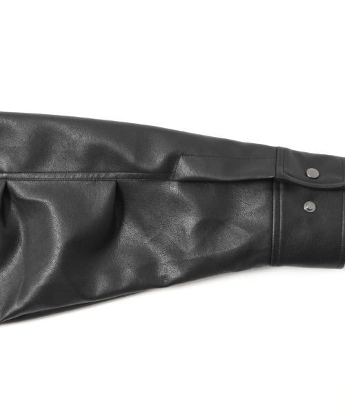 GLAZOS（グラソス）の「【大人向けサイズあり】合皮ブルゾン（ブルゾン・キッズ・ブラック・S/M/L/LL）」の9枚目の写真