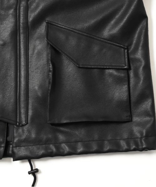 GLAZOS（グラソス）の「【大人向けサイズあり】合皮ブルゾン（ブルゾン・キッズ・ブラック・S/M/L/LL）」の10枚目の写真