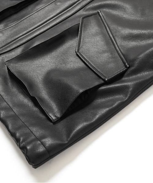 GLAZOS（グラソス）の「【大人向けサイズあり】合皮ブルゾン（ブルゾン・キッズ・ブラック・S/M/L/LL）」の11枚目の写真