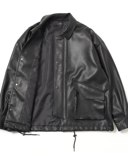 GLAZOS（グラソス）の「【大人向けサイズあり】合皮ブルゾン（ブルゾン・キッズ・ブラック・S/M/L/LL）」の12枚目の写真