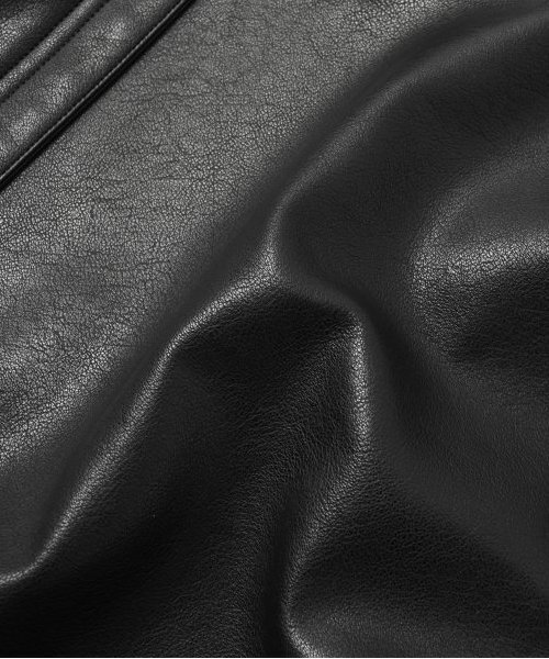 GLAZOS（グラソス）の「【大人向けサイズあり】合皮ブルゾン（ブルゾン・キッズ・ブラック・S/M/L/LL）」の13枚目の写真