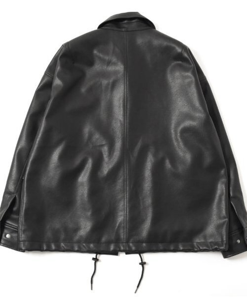 GLAZOS（グラソス）の「【大人向けサイズあり】合皮ブルゾン（ブルゾン・キッズ・ブラック・S/M/L/LL）」の14枚目の写真