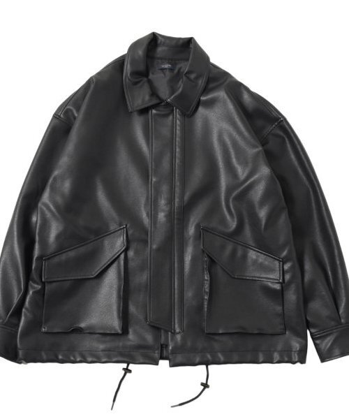 GLAZOS（グラソス）の「【大人向けサイズあり】合皮ブルゾン（ブルゾン・キッズ・ブラック・S/M/L/LL）」の15枚目の写真