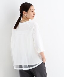 THE SHOP TK （ザ ショップ ティーケー ）の「【接触冷感/UV/毛玉になりにくい/洗える】バックチュールTシャツ（Tシャツ/カットソー）」