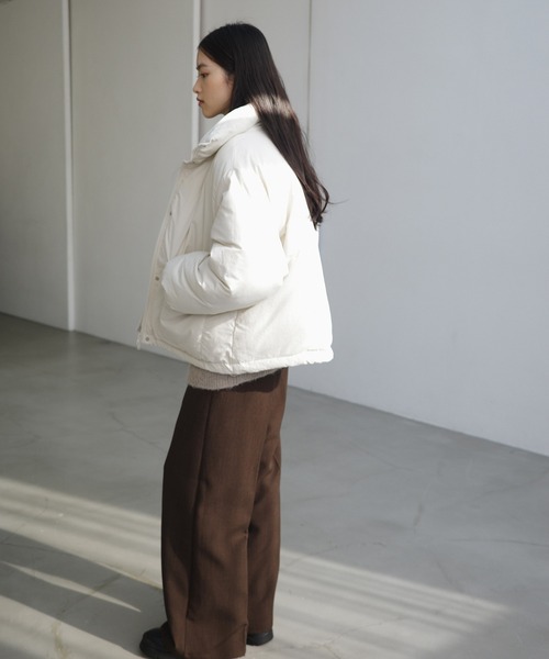 andme(アンドミー)の「ダブルポケット中綿ダウンジャケット(ダウンジャケット/コート・レディース・ブラック/アイボリー/グレー/ライトカーキ・M/L)」の19枚目の写真