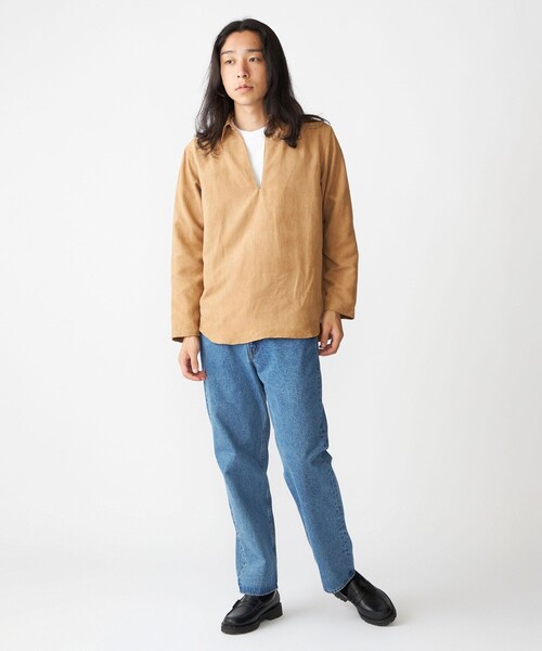 SHIPS(シップス)の「BENCH MARKING SHIRT: スキッパー ポリエステル フェイクスエード シャツ(シャツ/ブラウス・メンズ・グレー/ダークグレー/ベージュ・SMALL/MEDIUM/LARGE)」の10枚目の写真