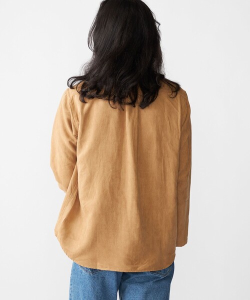 SHIPS(シップス)の「BENCH MARKING SHIRT: スキッパー ポリエステル フェイクスエード シャツ(シャツ/ブラウス・メンズ・グレー/ダークグレー/ベージュ・SMALL/MEDIUM/LARGE)」の13枚目の写真