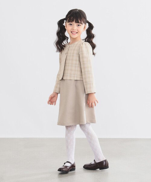 B:MING by BEAMS(ビーミングバイビームス)の「【フォーマル・セレモニー】レースカラー ワンピース(100~130cm)(ワンピース・キッズ・ベージュ/ネイビー・100/130/120/110)」の13枚目の写真