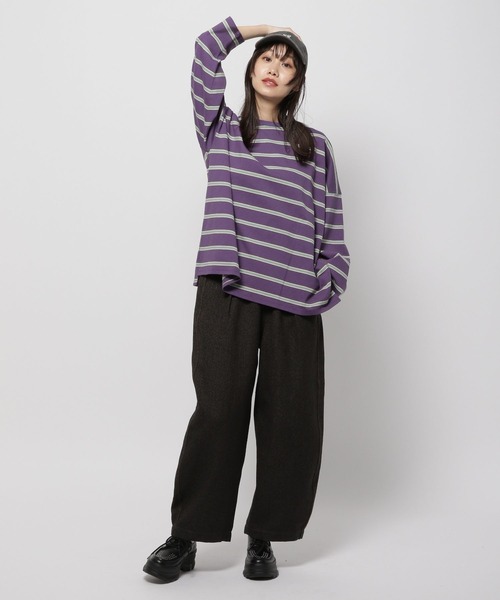 niko and...（ニコアンド）の「オジネップスラックスパンツ（スラックス・レディース・ホワイト/ブラック/パープル/ブラウン・FREE）」の10枚目の写真