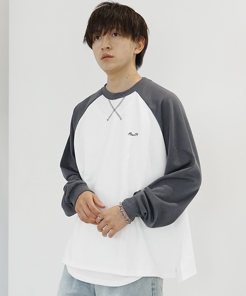 セール】【MinoriTY】柔らか生地オーバーサイズラグランスリーブ長袖