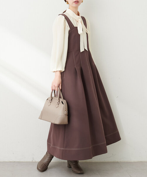 未使用品★マチャット　大きなお襟の異素材ブラウス 未使用品☆マチャット 大きなお襟の異素材ブラウス