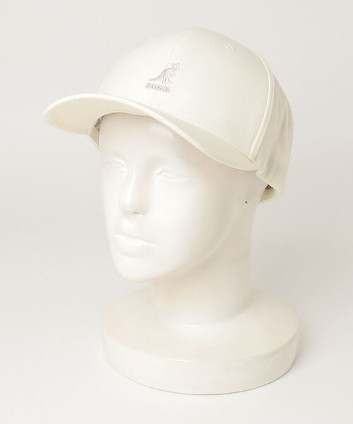 KANGOL（カンゴール）の「【KANGOL】WOOL FLEXFIT BASEBALL  230069603（キャップ・レディース・ブラック/ベージュ/ダークインディゴブルー/ホワイト・M/L/XXL）」の2枚目の写真