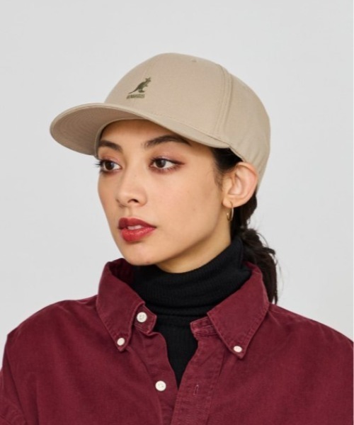 KANGOL（カンゴール）の「【KANGOL】WOOL FLEXFIT BASEBALL  230069603（キャップ・レディース・ブラック/ベージュ/ダークインディゴブルー/ホワイト・M/L/XXL）」の3枚目の写真