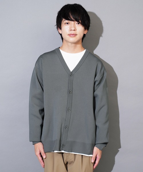 jiggys shop（ジギーズショップ）の「パフカルウォッシャブルミラノリブカーディガン（カーディガン/ボレロ・メンズ・ブラック/グレー系その他/チャコールグレー/ブルー系その他・SMALL/MEDIUM/LARGE/X-LARGE）」の7枚目の写真