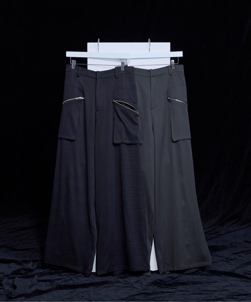 Ellno Loset（エルノロゼット）の「ZIPポケットワイドパンツ（その他パンツ・メンズ・チャコールグレー/ブラック・X-SMALL/SMALL/MEDIUM/LARGE）」の19枚目の写真