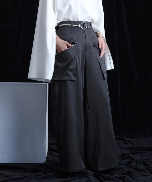 Ellno Loset（エルノロゼット）の「ZIPポケットワイドパンツ（その他パンツ・メンズ・チャコールグレー/ブラック・X-SMALL/SMALL/MEDIUM/LARGE）」の13枚目の写真