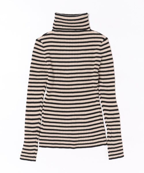 GORGE(ゴージ)の「《美シルエット×防寒》レディース リブニット タートルネック プルオーバー シンプル 秋冬(ニット/セーター・レディース・ブラック×ホワイト/ブラック×グレー/オフホワイト/ブラック系その他/ブラック/ボルドー/ネイビー・F)」の14枚目の写真
