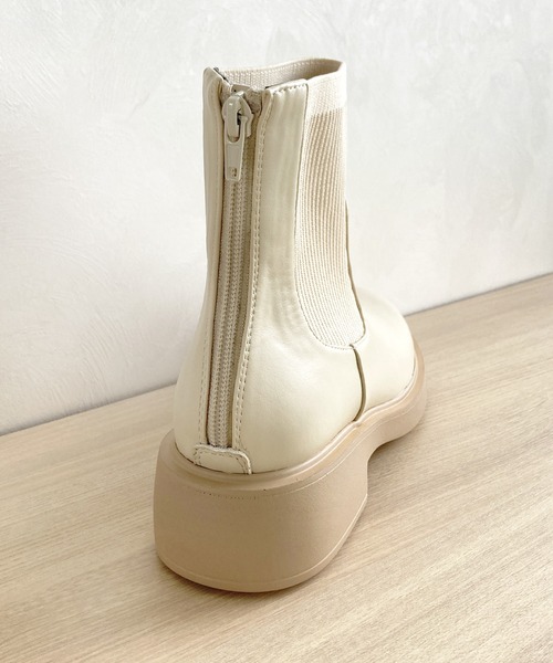 セール】リブニットバックジップブーツ 42407（ブーツ）｜WA ORiental