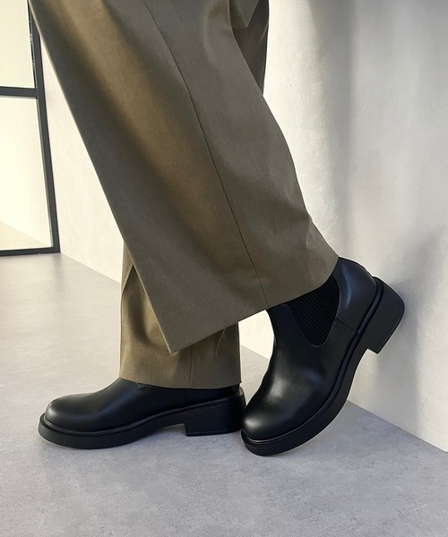 WA ORiental TRaffic（ダブルエーオリエンタルトラフィック）の「リブニットバックジップブーツ 42407（ブーツ・レディース・ブラウン/ベージュ/ブラック・S/M/L/LL）」の7枚目の写真