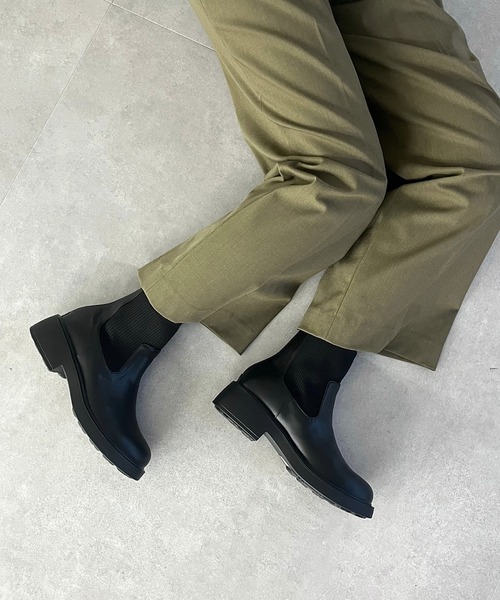 セール】リブニットバックジップブーツ 42407（ブーツ）｜WA