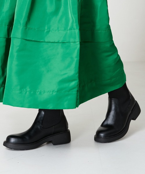 WA ORiental TRaffic（ダブルエーオリエンタルトラフィック）の「リブニットバックジップブーツ 42407（ブーツ・レディース・ブラウン/ベージュ/ブラック・S/M/L/LL）」の16枚目の写真