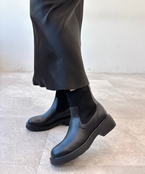 ちょめ セール】リブニットバックジップブーツ 42407（ブーツ）｜WA