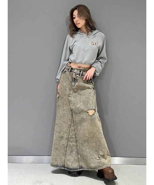 GYDA（ジェイダ）の「MCPスピンドルショートスウェットパーカー（パーカー・レディース・グレー/レッド/ブラック・FREE）」の9枚目の写真