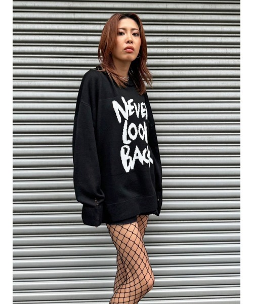 EGOIST（エゴイスト）の「ロゴダメージニットフーディ（ニット/セーター・レディース・ブルー/ホワイト/ブラック・FREE）」の15枚目の写真