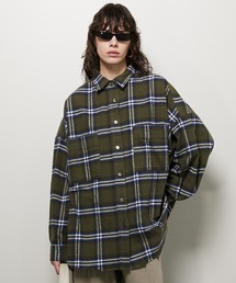 PRANK PROJECT | 【24WINTER PRE ORDER】チェックオーバーシャツ/Checked Overshirt(シャツ/ブラウス)
