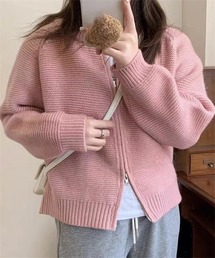 ダブルジップ ニットカーディガン