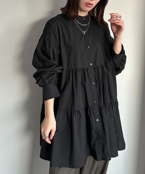apres jour mignon（アプレジュールミニョン）の「袖ボリュームティアードブラウス【ZOZOTOWN限定アイテム】（シャツ/ブラウス・レディース・カーキ/アイボリー/ブラック/オフホワイト/チャコールグレー・X-LARGE/フリー）」の17枚目の写真