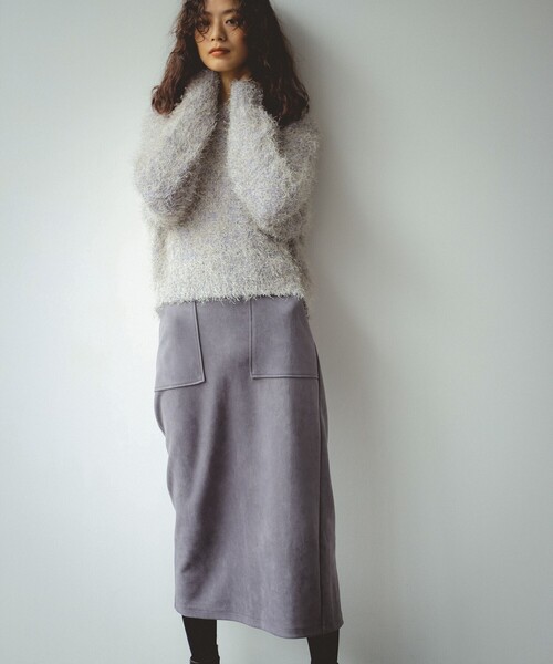 B:MING by BEAMS（ビーミングバイビームス）の「カラー シャギーニット（ニット/セーター・レディース・ホワイト系その他5/オレンジ/ブルー/パープル系その他4・ONE SIZE）」の5枚目の写真