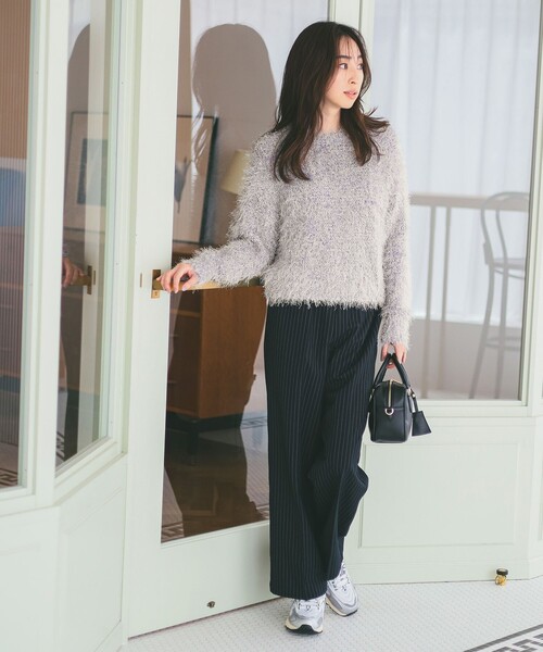 B:MING by BEAMS（ビーミングバイビームス）の「カラー シャギーニット（ニット/セーター・レディース・ホワイト系その他5/オレンジ/ブルー/パープル系その他4・ONE SIZE）」の8枚目の写真