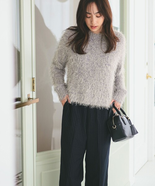 B:MING by BEAMS（ビーミングバイビームス）の「カラー シャギーニット（ニット/セーター・レディース・ホワイト系その他5/オレンジ/ブルー/パープル系その他4・ONE SIZE）」の9枚目の写真