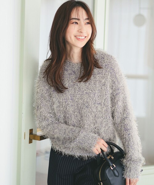 B:MING by BEAMS（ビーミングバイビームス）の「カラー シャギーニット（ニット/セーター・レディース・ホワイト系その他5/オレンジ/ブルー/パープル系その他4・ONE SIZE）」の11枚目の写真