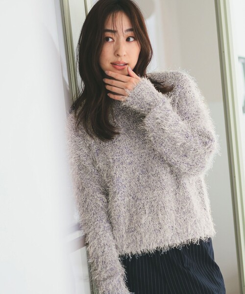 B:MING by BEAMS（ビーミングバイビームス）の「カラー シャギーニット（ニット/セーター・レディース・ホワイト系その他5/オレンジ/ブルー/パープル系その他4・ONE SIZE）」の12枚目の写真