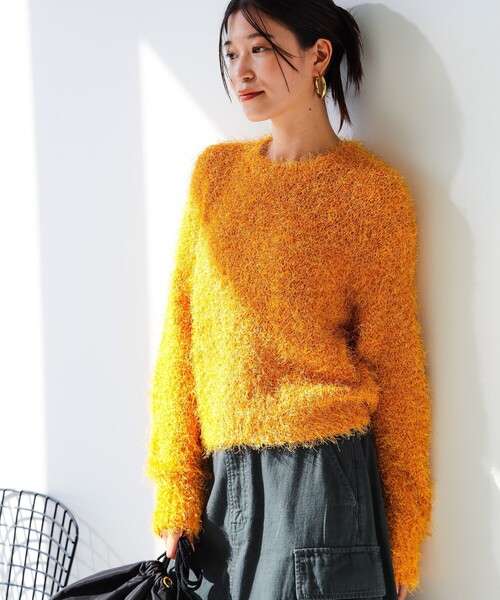 B:MING by BEAMS（ビーミングバイビームス）の「カラー シャギーニット（ニット/セーター・レディース・ホワイト系その他5/オレンジ/ブルー/パープル系その他4・ONE SIZE）」の19枚目の写真