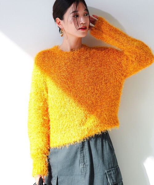 B:MING by BEAMS（ビーミングバイビームス）の「カラー シャギーニット（ニット/セーター・レディース・ホワイト系その他5/オレンジ/ブルー/パープル系その他4・ONE SIZE）」の20枚目の写真