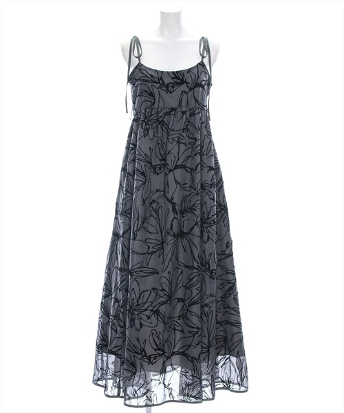 clear（クリア）の「【低身長サイズ有】フロッキープリントキャミソールワンピース [大人可愛い スタイルアップ]≪2024AW新作≫（ワンピース・レディース・ブラック/チャコールグレー/ピンク/グレー・F/XS）」の11枚目の写真