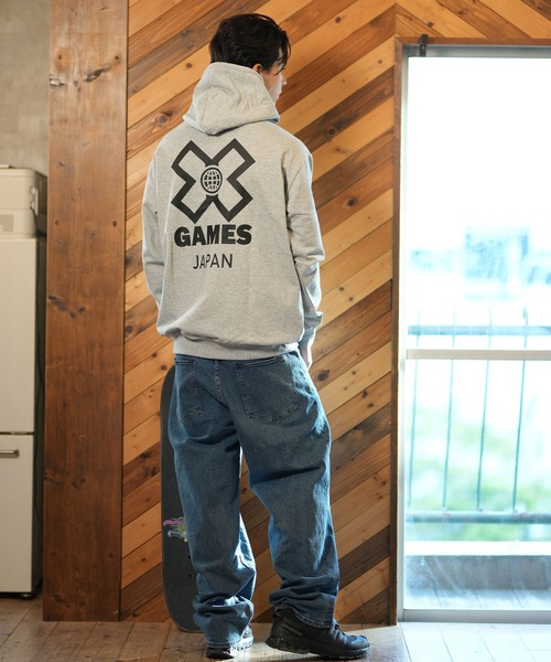 ムラサキスポーツ（ムラサキスポーツ）の「【ムラサキスポーツ限定】X-GAMES/エックスゲームズ パーカー/プルオーバー ユニセックス XGAMESMSH01（パーカー・メンズ・ブラック/グレー・L/XL/M）」の16枚目の写真