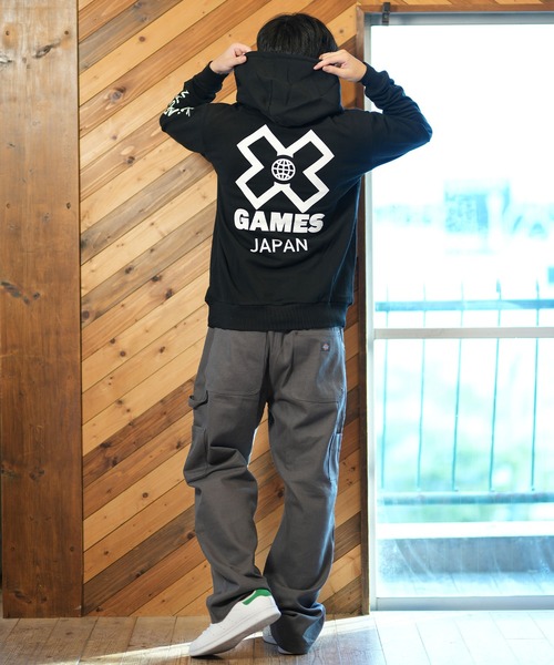 ムラサキスポーツ（ムラサキスポーツ）の「【ムラサキスポーツ限定】X-GAMES/エックスゲームズ パーカー/プルオーバー ユニセックス XGAMESMSH01（パーカー・メンズ・ブラック/グレー・L/XL/M）」の8枚目の写真