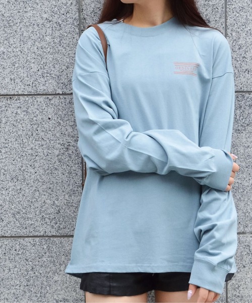 spiritoso(スピリトーゾ)の「【spiritoso】ORDINARYプリントロンTEE(Tシャツ/カットソー・レディース・オフホワイト/ネイビー/サックスブルー/オリーブ・FREE)」の11枚目の写真