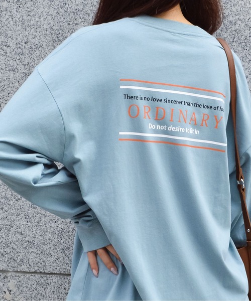 spiritoso(スピリトーゾ)の「【spiritoso】ORDINARYプリントロンTEE(Tシャツ/カットソー・レディース・オフホワイト/ネイビー/サックスブルー/オリーブ・FREE)」の13枚目の写真