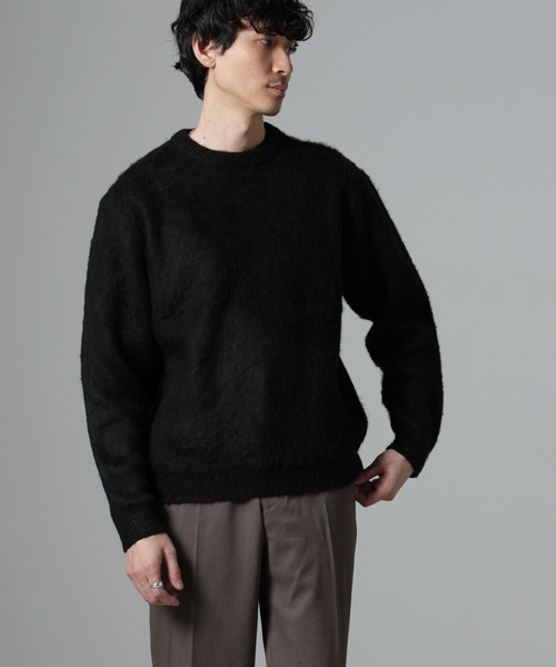 NANO universe(ナノユニバース)の「モヘヤライクプルオーバーニット(ニット/セーター・メンズ・ブラック/ブラウン/グリーン/パープル/ネイビー・S/M/L)」の7枚目の写真