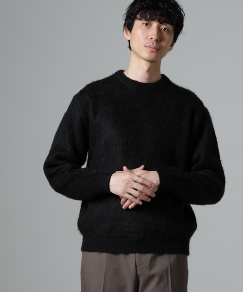 NANO universe(ナノユニバース)の「モヘヤライクプルオーバーニット(ニット/セーター・メンズ・ブラック/ブラウン/グリーン/パープル/ネイビー・S/M/L)」の6枚目の写真