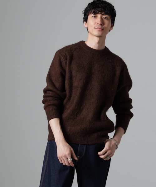 NANO universe(ナノユニバース)の「モヘヤライクプルオーバーニット(ニット/セーター・メンズ・ブラック/ブラウン/グリーン/パープル/ネイビー・S/M/L)」の13枚目の写真