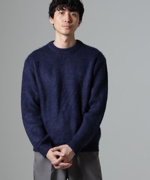 ひろ　STONE  ネイビー 長袖ニット Mサイズ STONE ISLAND（ストーン アイランド） クルーネックニット 534D2